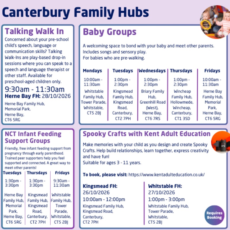 Image of Kent Family Hub // Canterbury Half Term Timetable